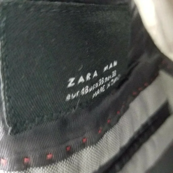 Zara Man Mens 38 Silver Gray Silk and Wool Blazer Sport Coat Suit Jacket - Picture 8 of 12